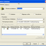 Ms sql restore database
