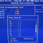 Advanced clock calibration bios