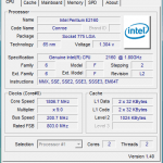 Intel pentium dual cpu e2160